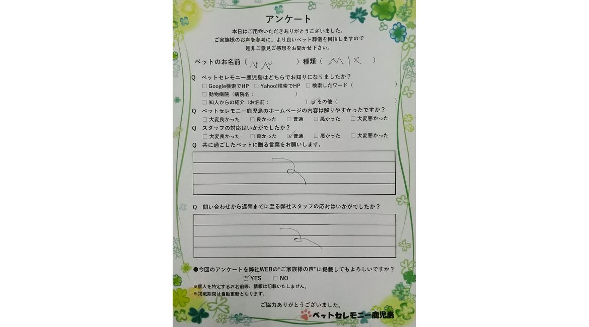 アンケート
